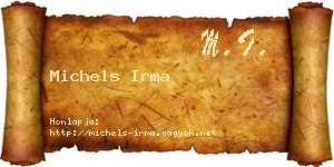Michels Irma névjegykártya